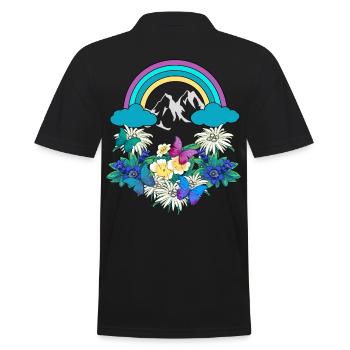 Autriche Tyrol Printemps arc-en-ciel Nature Alm - Polo Homme - noir - Dos - Kai (181cm)