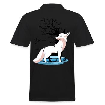 Wildtiere Arktis Nordpol Fuchs Füchse Kind Polar - Männer Poloshirt - Schwarz - Hinten - Kai (181cm)