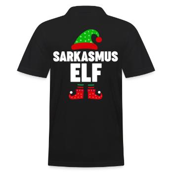 Weinachten Weihnachtself Sarkasmus Elf Elfen - Männer Poloshirt - Schwarz - Hinten - Kai (181cm)