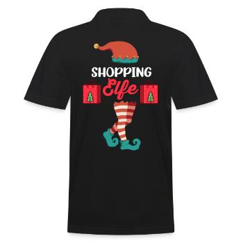 Weinachten Weihnachtself Shopping Elfe Elfen - Männer Poloshirt - Schwarz - Hinten - Kai (181cm)