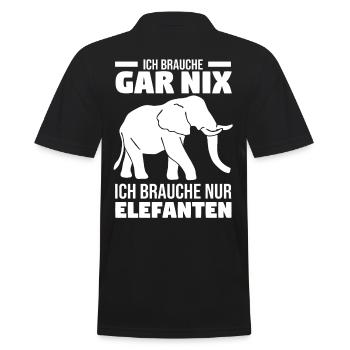 Dickhäuter Rüsseltier Dabbing Elefant - Männer Poloshirt - Schwarz - Hinten - Kai (181cm)