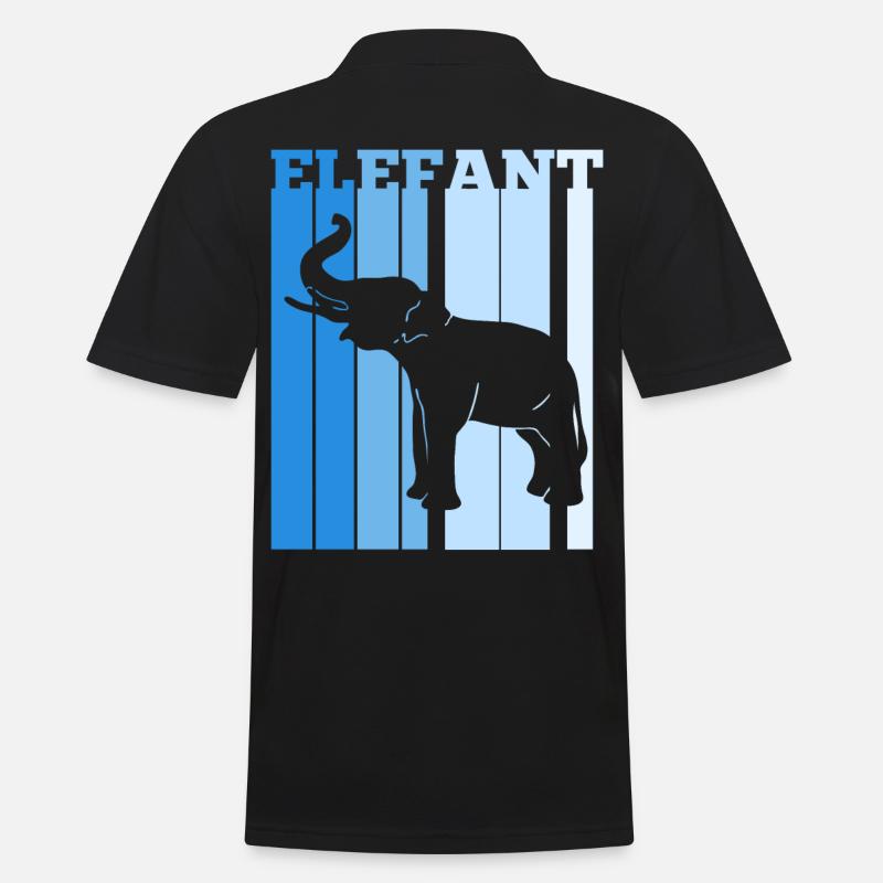 Dickhäuter Rüsseltier Elefant - Männer Poloshirt - Schwarz