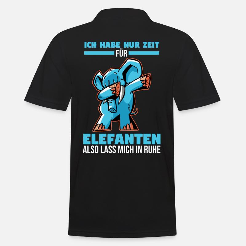 Dickhäuter Rüsseltier Elefant - Männer Poloshirt - Schwarz