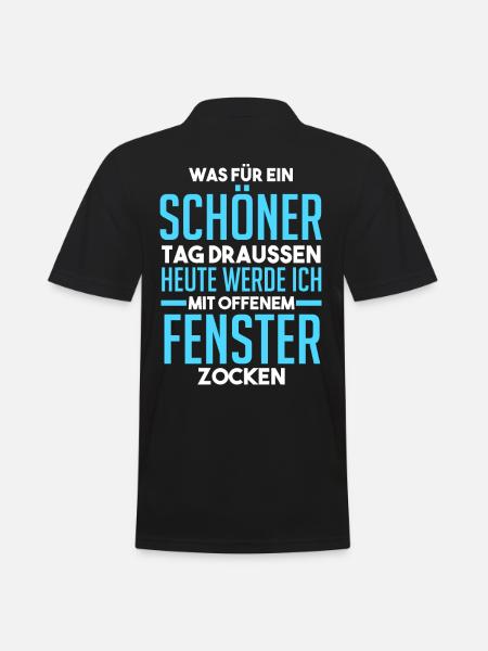 Gaming Zocken Zocker Gamer - Männer Poloshirt - Schwarz