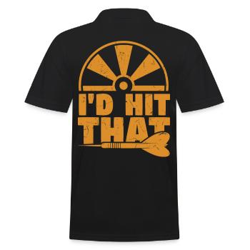 Id Hit That Darts - Men's Polo Shirt - black - Back - Kai (181cm)