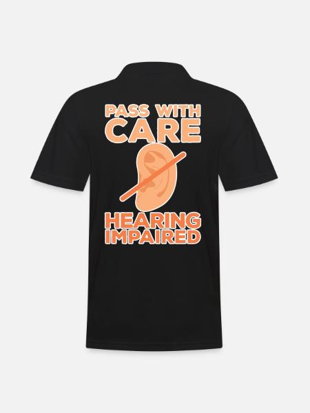 Pass With Care Hearing Impaired - Men's Polo Shirt - black
