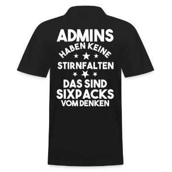 Informatiker Programmierer Admin Administrator - Männer Poloshirt - Schwarz - Hinten - Kai (181cm)