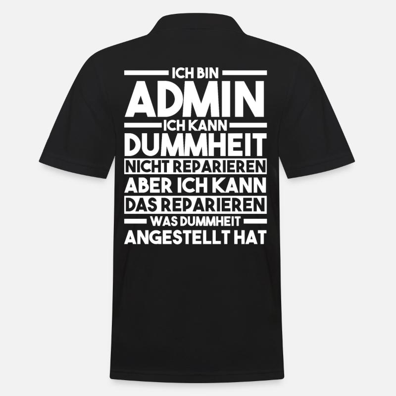 Informatiker Programmierer Admin Administrator - Männer Poloshirt - Schwarz