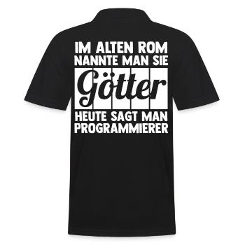 Programmieren Entwickler Coder Programmierer - Männer Poloshirt - Schwarz - Hinten - Kai (181cm)