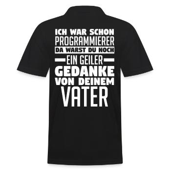 Programmieren Entwickler Coder Programmierer - Männer Poloshirt - Schwarz - Hinten - Kai (181cm)