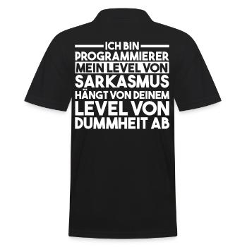 Programmieren Entwickler Coder Programmierer - Männer Poloshirt - Schwarz - Hinten - Kai (181cm)