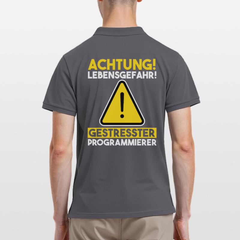 Programmieren Entwickler Coder Programmierer Männer Poloshirt