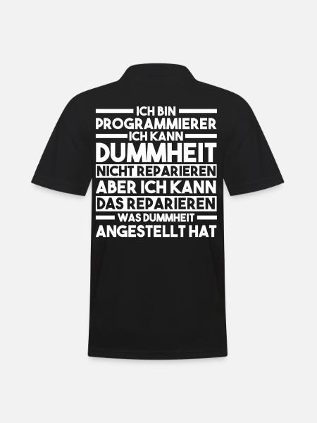 Programmieren Entwickler Coder Programmierer - Männer Poloshirt - Schwarz