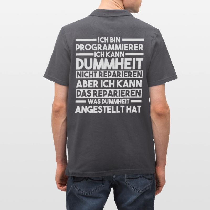 Programmieren Entwickler Coder Programmierer Männer Poloshirt