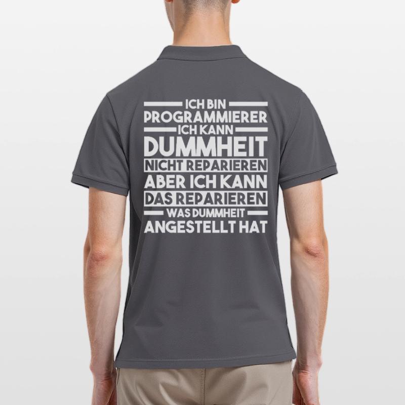 Programmieren Entwickler Coder Programmierer Männer Poloshirt