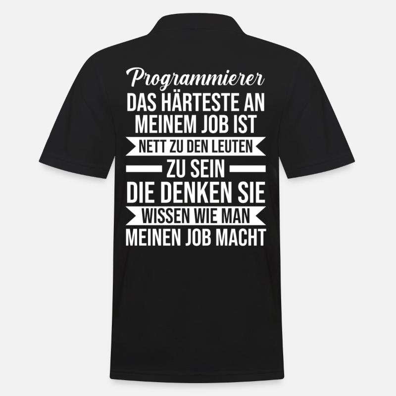 Programmieren Entwickler Coder Programmierer - Männer Poloshirt - Schwarz
