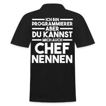 Programmieren Entwickler Coder Programmierer - Männer Poloshirt - Schwarz - Hinten - Kai (181cm)