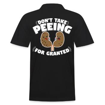 Dont Take Peeing For Granted Kidney - Men's Polo Shirt - black - Back - Kai (181cm)