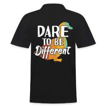 Dare To Be Different - Men's Polo Shirt - black - Back - Kai (181cm)