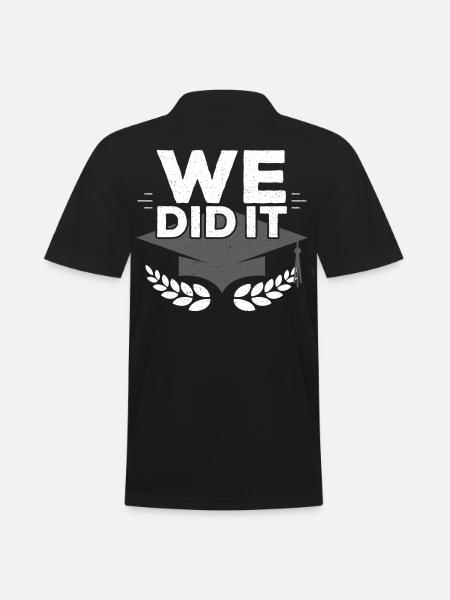 We Did It Graduation - Men's Polo Shirt - black