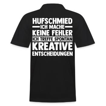 Hufbeschlagschmied Pferdeschmied Hufschmied - Männer Poloshirt - Schwarz - Hinten - Kai (181cm)