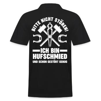 Hufbeschlagschmied Pferdeschmied Hufschmied - Männer Poloshirt - Schwarz - Hinten - Kai (181cm)