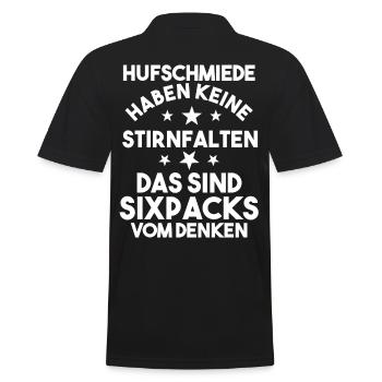 Hufbeschlagschmied Pferdeschmied Hufschmied - Männer Poloshirt - Schwarz - Hinten - Kai (181cm)