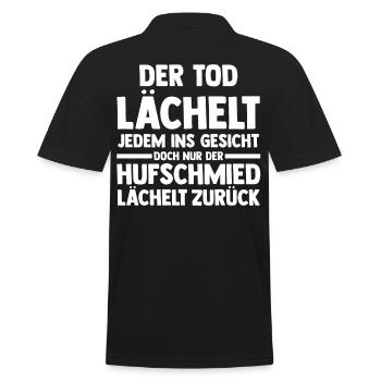 Hufbeschlagschmied Pferdeschmied Hufschmied - Männer Poloshirt - Schwarz - Hinten - Kai (181cm)