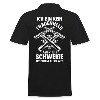 Schweißen Metallbau Metallbauer Schweißer - Männer Poloshirt - Schwarz - Hinten - Kai (181cm)