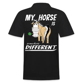 Le cheval est en quelque sorte différent drôle norvégien - Polo Homme - noir - Dos - Kai (181cm)