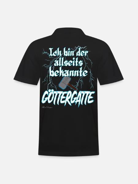 Göttergatte ein wahrlich göttlicher Ehemann - Männer Poloshirt - Schwarz