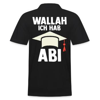 Abitur Abiturient Abifeier Abi - Männer Poloshirt - Schwarz - Hinten - Kai (181cm)