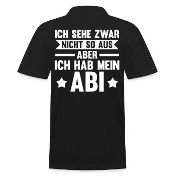 Abitur Abiturient Abi Abifeier - Männer Poloshirt - Schwarz - Hinten - Kai (181cm)