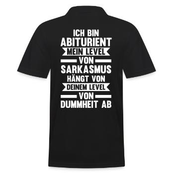 Abitur Abiturient Abifeier Abi - Männer Poloshirt - Schwarz - Hinten - Kai (181cm)