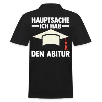 Abitur Abiturient Abi Abifeier - Männer Poloshirt - Schwarz - Hinten - Kai (181cm)