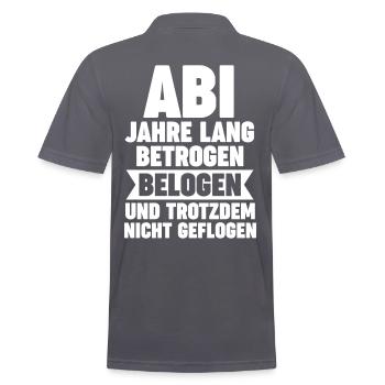 Abiturient Abifeier Abi Abitur - Männer Poloshirt - Anthrazit - Hinten - Nico (186cm)