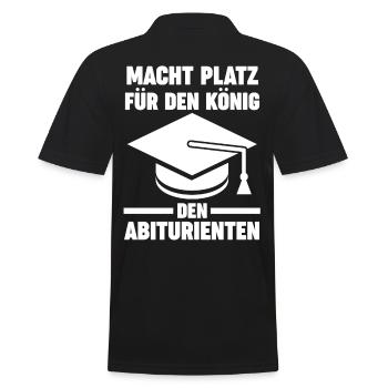Abiturient Abifeier Abi König Abitur - Männer Poloshirt - Schwarz - Hinten - Kai (181cm)