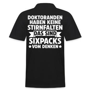 Doktor Abschluss Doktorand Promotion Doktortitel - Männer Poloshirt - Schwarz - Hinten - Kai (181cm)