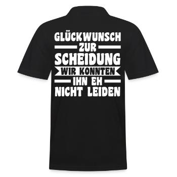 Scheidungsparty Geschieden Scheidung - Männer Poloshirt - Schwarz - Hinten - Kai (181cm)