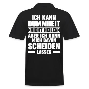 Scheidungsparty Geschieden Scheidung - Männer Poloshirt - Schwarz - Hinten - Kai (181cm)