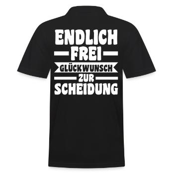 Scheidungsparty Geschieden Scheidung - Männer Poloshirt - Schwarz - Hinten - Kai (181cm)