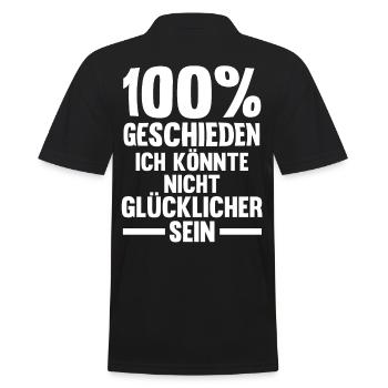 Geschieden Scheidung Scheidungsparty - Männer Poloshirt - Schwarz - Hinten - Kai (181cm)