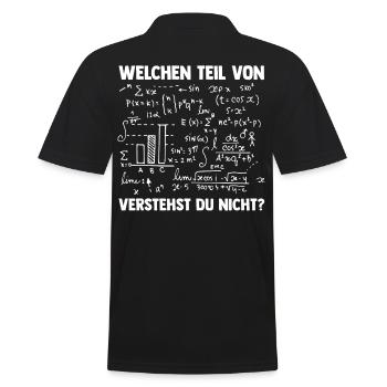 Mathematik Mathe Rechnen Algebra - Männer Poloshirt - Schwarz - Hinten - Kai (181cm)