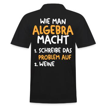 Mathematik Mathe Rechnen Algebra - Männer Poloshirt - Schwarz - Hinten - Kai (181cm)
