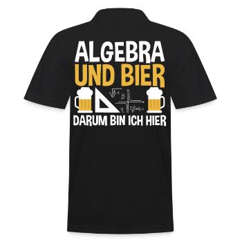 Mathematik Bier Mathe Rechnen Algebra - Männer Poloshirt - Schwarz - Hinten - Kai (181cm)
