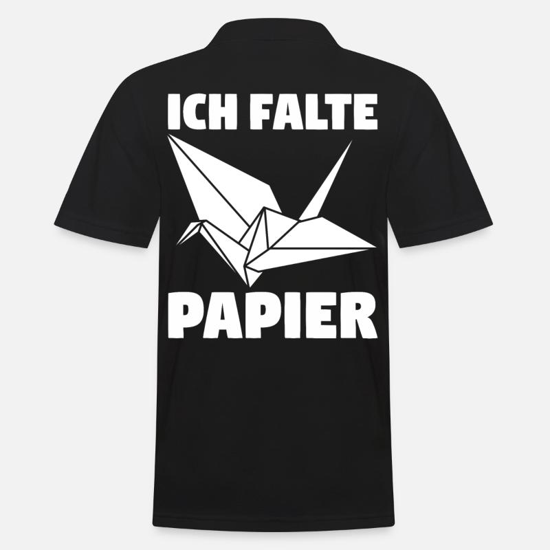 Ich falte Papier - Männer Poloshirt - Schwarz