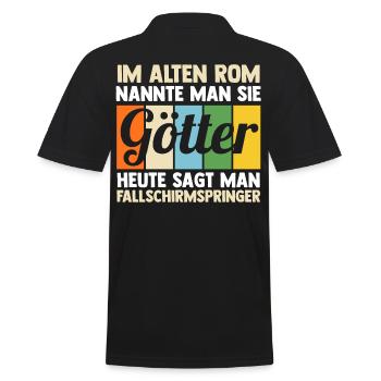 Fallschirmspringer Paragliding Fallschirmspringen - Männer Poloshirt - Schwarz - Hinten - Kai (181cm)