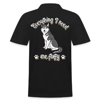 Tout ce dont j’ai besoin est moelleux chien doux Gris - Polo Homme - noir - Dos - Kai (181cm)