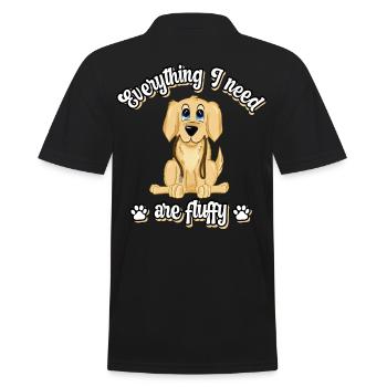 Tout ce dont j’ai besoin sont des chiens mignons moelleux dorés - Polo Homme - noir - Dos - Kai (181cm)