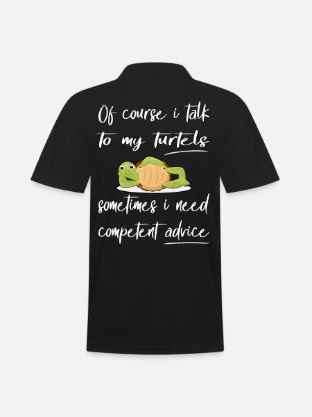 Funny Turtle Design Pet - Men's Polo Shirt - black